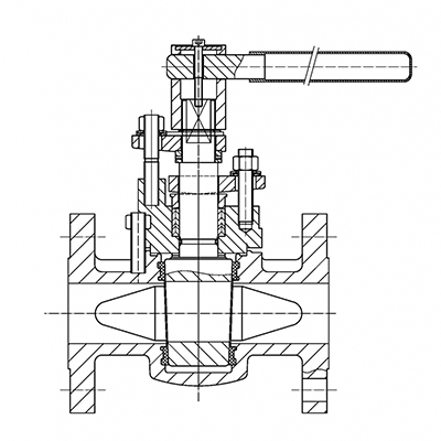 Double gland structure plug valve